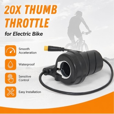 20X Thumb Throttle E-bike Half Speed Controller M8 ปลั๊กกันน้ํา Sensitive ลื่นติดตั้งง่าย Fit จักรยา