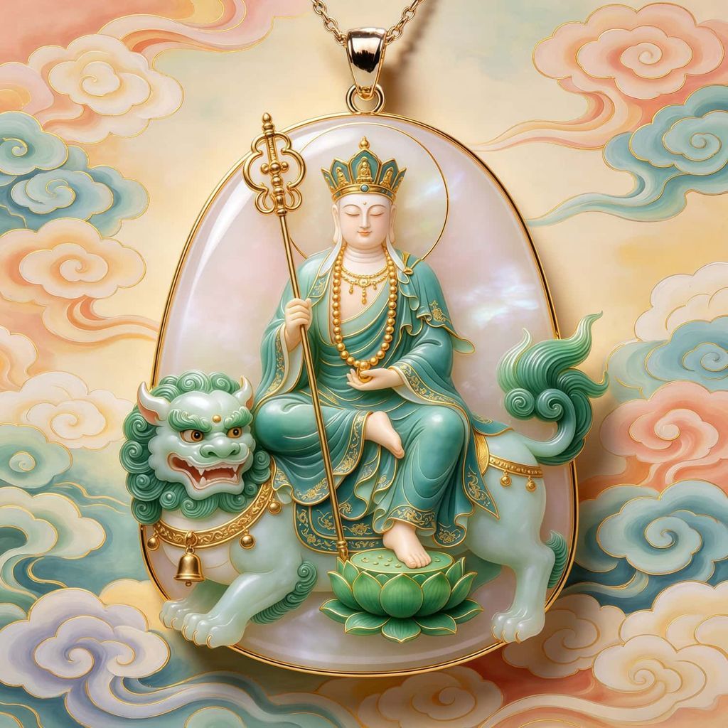 Jizo Great Wish Amulet สร้อยคอจี้โลหะ Blessing Guardian Fuze ความรู้สึกการออกแบบยาวให้เพื่อนให้ครอบค