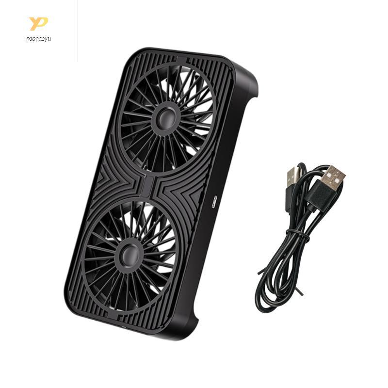 PPY พัดลมคู่ USB Powered Silents Cooling Base Airflow สําหรับอุปกรณ์อิเล็กทรอนิกส์ 29x14 ซม.การออกแบ