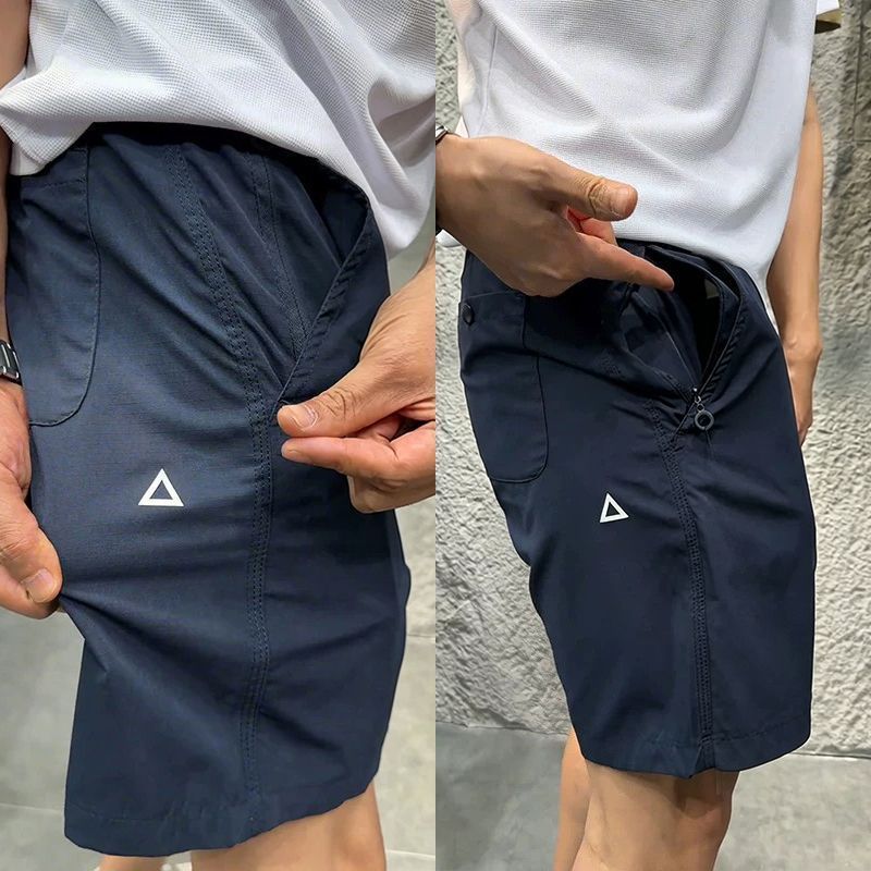กางเกงขาสั้นผู้ชายแบบใหม่ ทรงหลวม ปักลาย ทันสมัยและสบายๆ