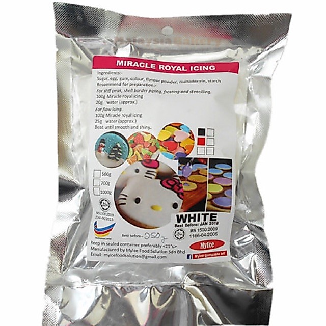 500g/ 250g MyIce Miracle Royal Icing Powder 250g Myice 蛋ไวท์ ผงผสม