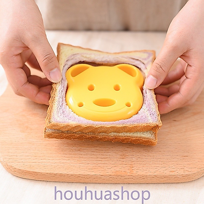พร้อมส่ง แม่พิมพ์ตัดขนมปัง แซนวิช รูปหมีน่ารัก อุปกรณ์เสริม สําหรับทําอาหารเด็ก