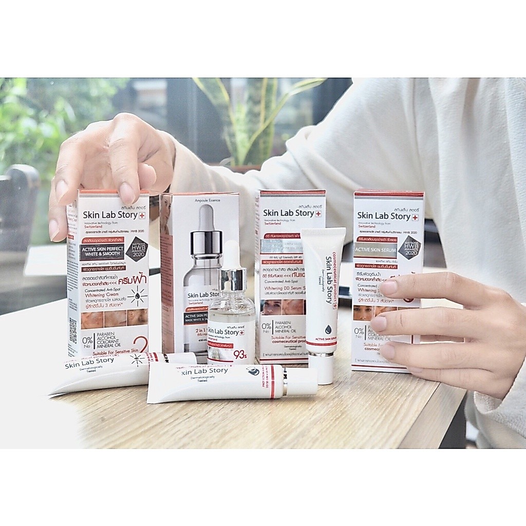 Skinlab story โปร 5 ชิ้น ครีมทาฝ้า บำรุงผิว จำนวนจำกัด เซ็ตขนาด 5 ชิ้น