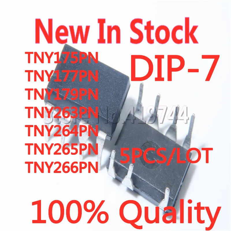 5PCS TNY175PN TNY177PN TNY179PN TNY263PN TNY266P TNY264PN TNY265PN TNY266PN DIP-7 ชิปจัดการพลังงาน