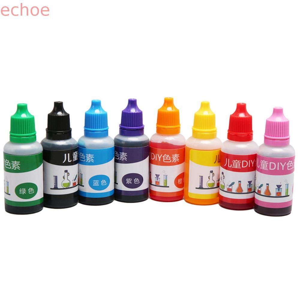 ECHOEDGE สีเกรดอาหาร, น้ํามันน้ํา Plasticine Interactive ทดลองย้อมสี, ของขวัญเด็ก DIY Slime สี Creative คริสตัล Colorant เด็ก