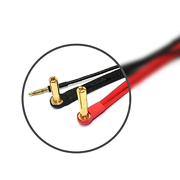 L สายภายนอกสําหรับแบตเตอรี่เคสแข็ง 2s - 5mm To Deans ( T-Plug ) สีเหลือง XT60