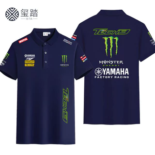 YAMAHA รถจักรยานยนต์เสื้อโปโลแขนสั้นผู้ชาย motogp โรงงานทีมขี่จักรยาน racing ชุดทีมเสื้อยืด