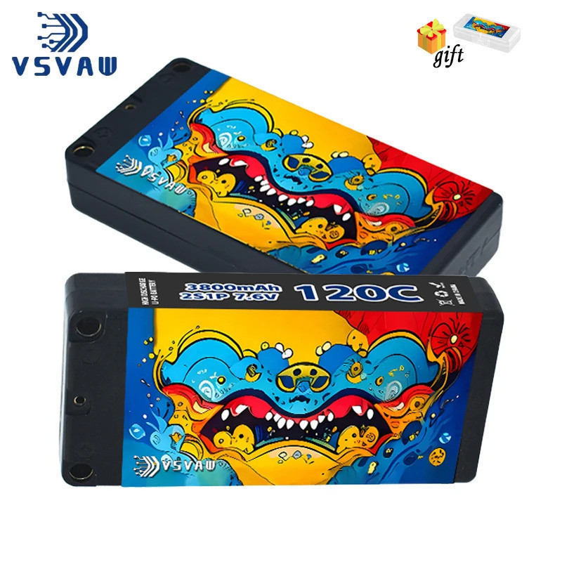 VSVAW 2S 7.6V 3800mAh 120C Lipo แบตเตอรี่ HV 5 มม.bullet XT60 ปลั๊ก 1/10 1/12 รีโมทคอนโทรลรถปีนเขารถ