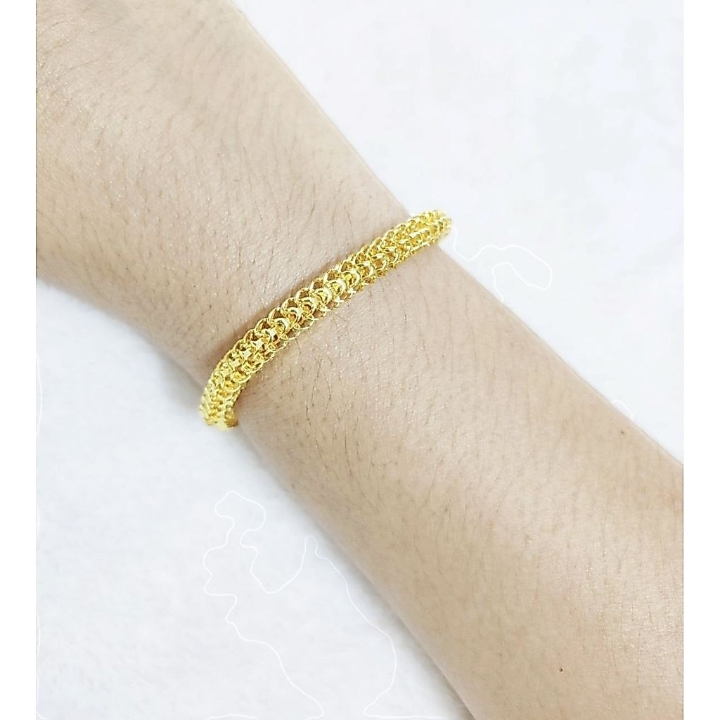 C316ข้อมือแปดเหลี่ยมเบาไม่มีตุ้งติ้งหนัก1บาท2บาท ทองชุบ ทองเคลือบ ทองโคลนนิ่งสวยเหมือนจริง