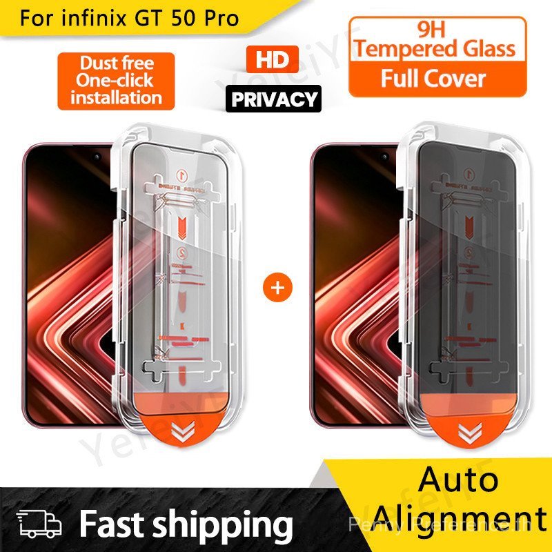 Infinix GT 50 Pro HD ความเป็นส่วนตัวฟิล์มแก้วสําหรับ Infinix GT 30 20 Pro หมายเหตุ 60 Pro Ultra 50x 40 50 30 Pro Plus Vip 30i ติดตั้งง่ายกระจกนิรภัยป้องกันหน้าจอพร้อมเครื่องมือติดตั้ง