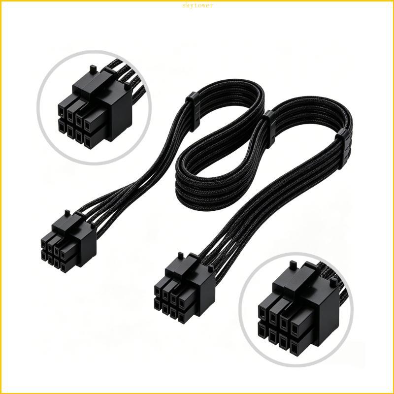 ST 8Pin PCIE สายไนลอนถัก 8Pin 6 + 2Pin สายไฟสําหรับ GPU แหล่งจ่ายไฟ Modular สายไฟ 30 ซม.50 ซม.80 ซม.