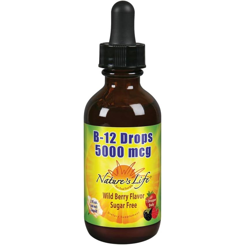 Natures Life B-12 Drops, Methlycobalamin 4 oz (2 Fl Oz (แพ็ค 1))