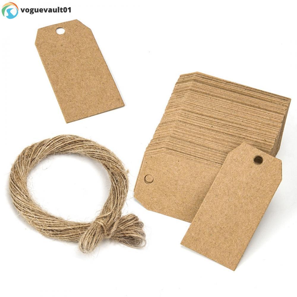 Kraft Paper Tags Price tags DIY 100Pcs 5*2.5cm Kraft Tags Paper Brand New
