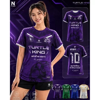 เสื้อกีฬา TURTLE KING คอกลมแขนสั้น ผ้าไมโคร 150G รุ่นลิมิเต็ด ใส่สบาย ระบายอากาศดี สำหรับผู้หญิง