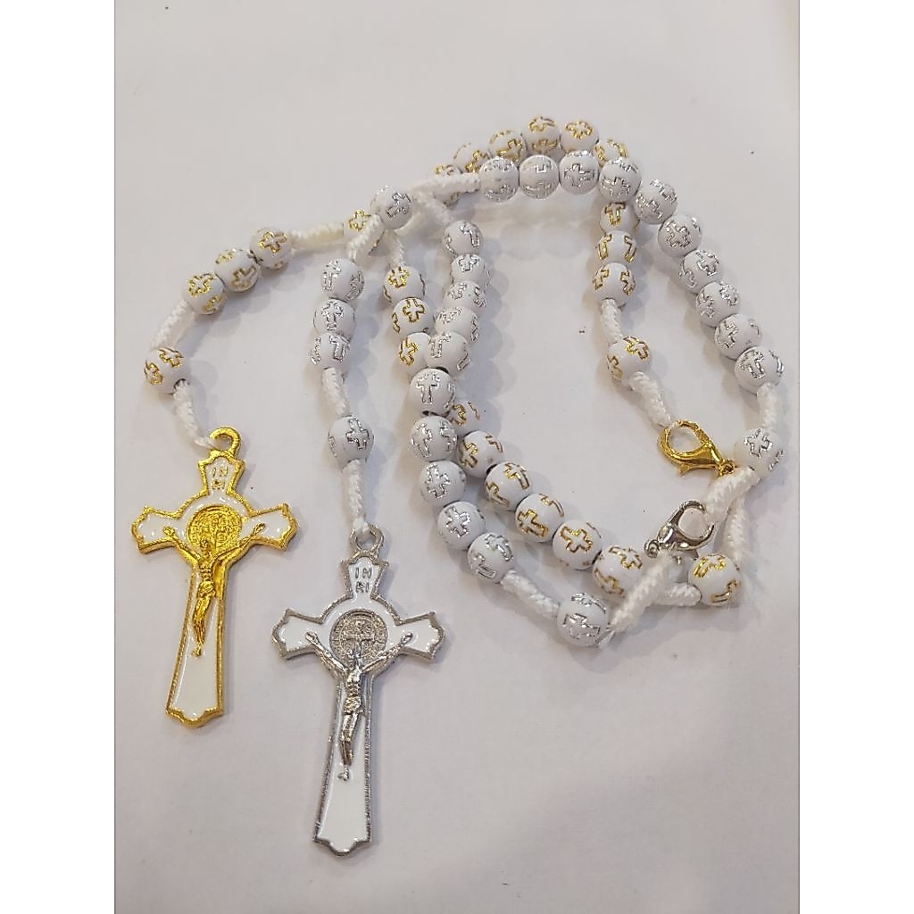 GANTUNGAN Benedict Cross Rosary Car Hanger - Benedict Cross Picture Car Rosary - Benedict Car Hanger