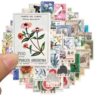 Retro Stamp Sticker (Only 1 Piece Randomly Not a Set) สติ๊กเกอร์แสตมป์ย้อนยุค【ส่งตรงจากญี่ปุ่น】
