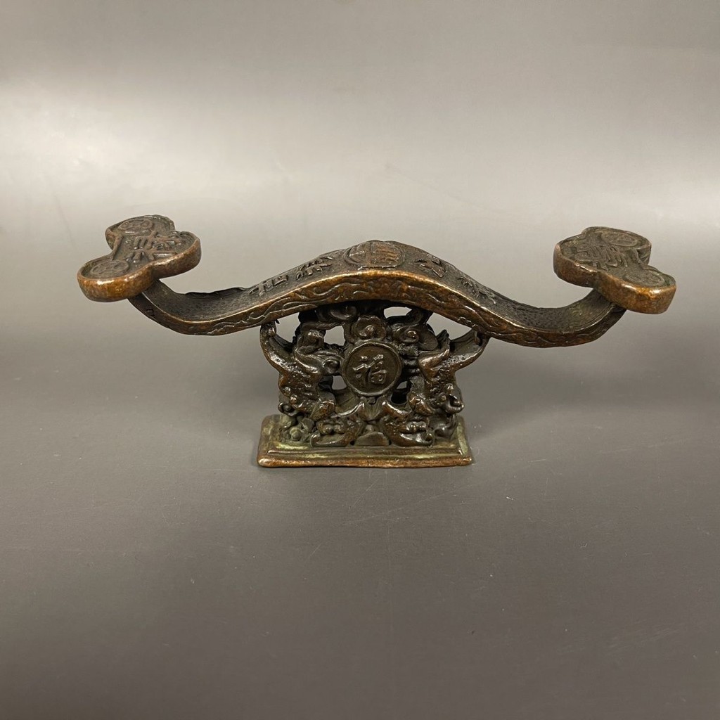 Rare Retro Copperware Old Objects Collection ทุกอย่าง Good Lu Shou เครื่องประดับ Home Desktop ตกแต่ง