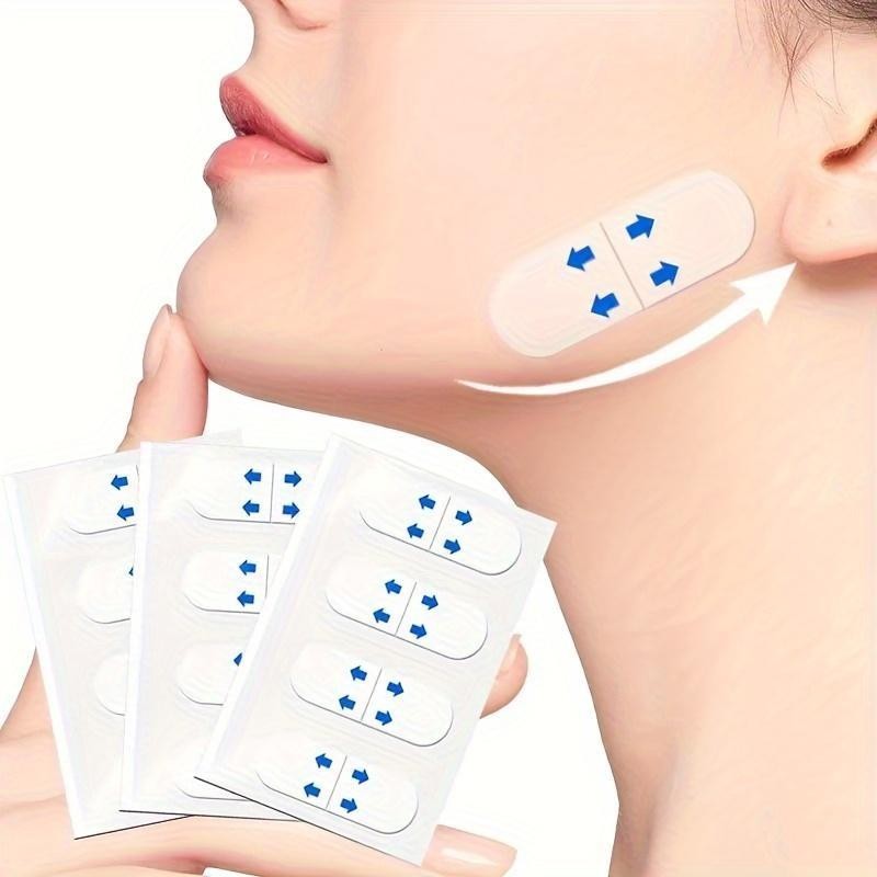 แพทช์ความงามคอใบหน้าที่มองไม่เห็น 40 ชิ้น - ยกใบหน้า โวลต์ ใบหน้าและสติกเกอร์ดูแลใบหน้าคางคู่, เทปแต่งหน้าทันที ชาปิ