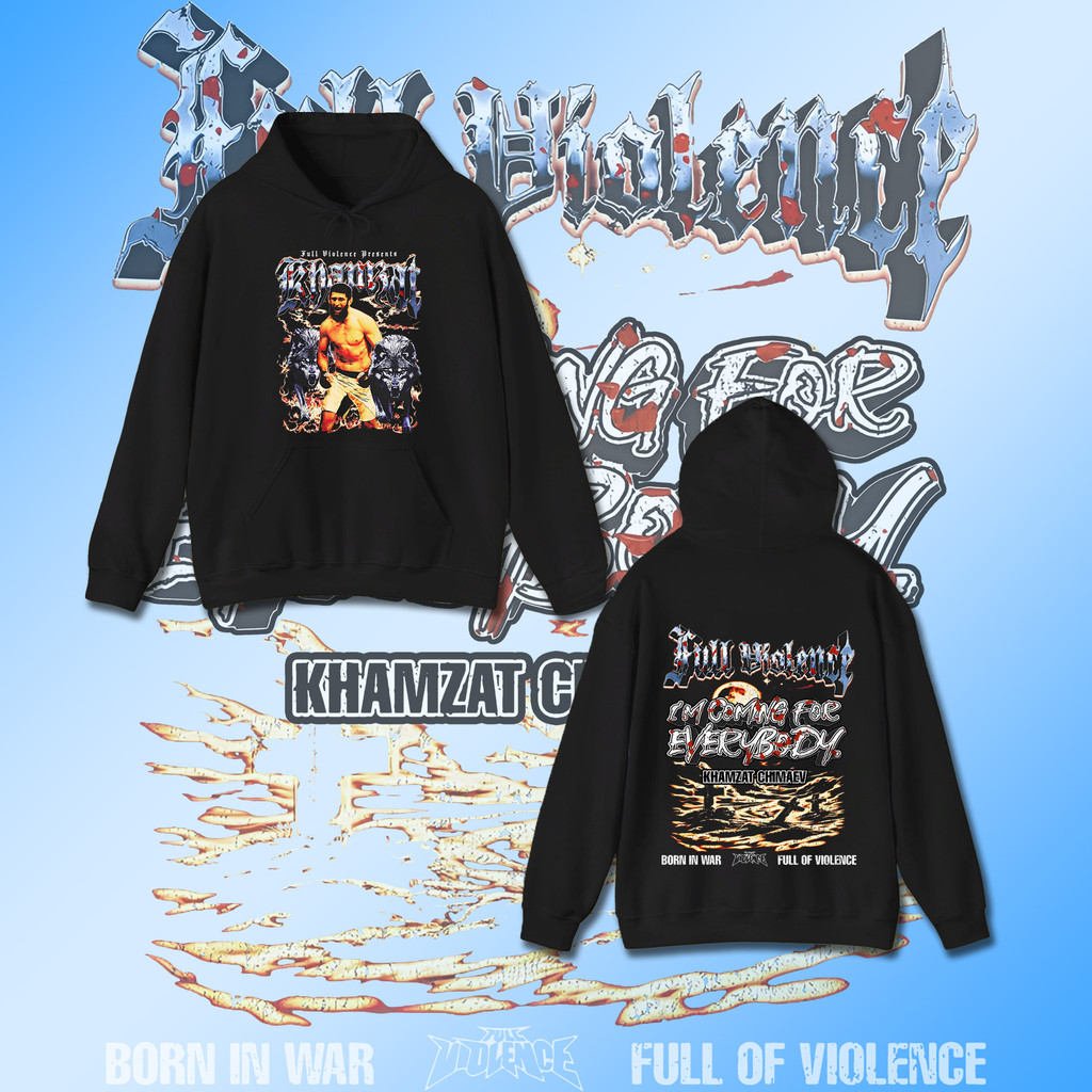 🏆เสื้อฮู้ด Hamzat Chimayev ชนะ UFC 319 ผ้าฝ้าย สวมใส่สบาย คอกลม ไม่ซีด พิมพ์ลาย ไม่หดและไม่ขึ้นขุย #