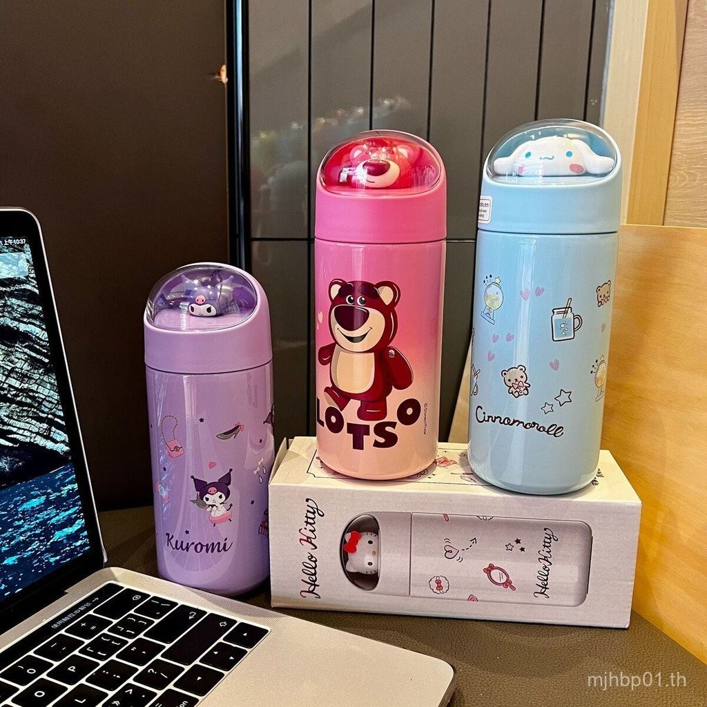 น่ารัก Sanrio เด็กกระติกน้ําร้อนถ้วย 316 สแตนเลส Hello Kitty Pacha สุนัขสาวของขวัญมูลค่าสูงแบบพกพา 8