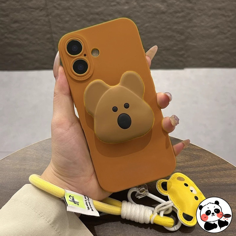 น่ารัก 3D หมีผู้ถือเคสโทรศัพท์สําหรับ Realme Narzo 70 60 Pro 60X N55 N53 50 50A Prime 30 30A 20 C15 