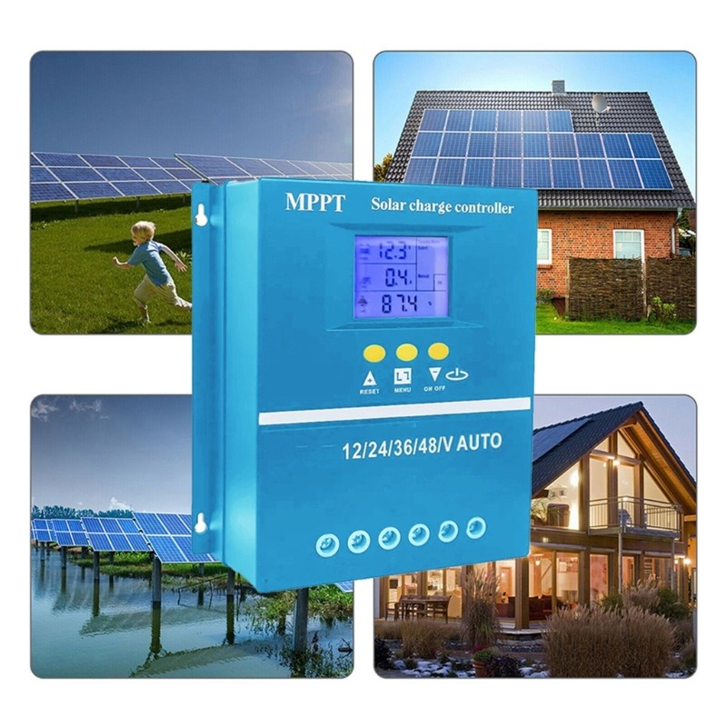 CON 100 80 150 200A Auto Solar Charge Regulator MPPT Solar Charge Controller พร้อมจอแสดงผล LCD สําหร