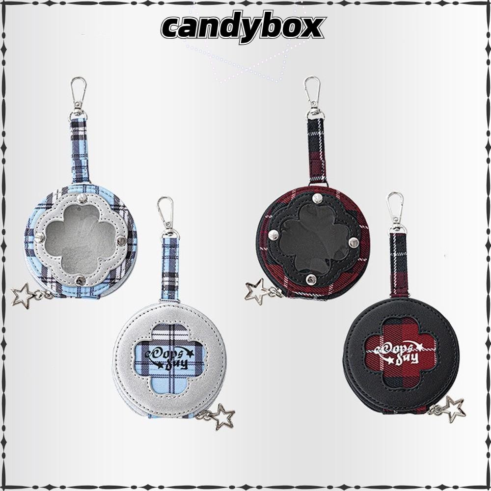 CANDYBOX Card Bag, Plaid Versatile Zero Wallet, Portable Casual ID Storage Bag