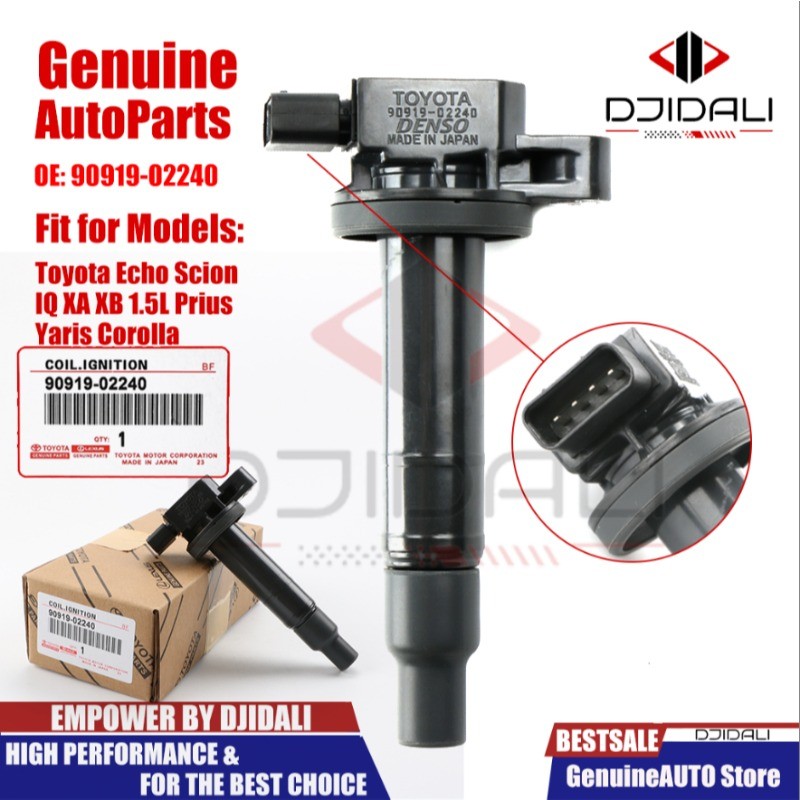 คอยล์จุดระเบิด Toyota Echo Yaris Corolla Prius Scion 2003-2013 XA XB 1.5L  Made In Japan 90919-02265