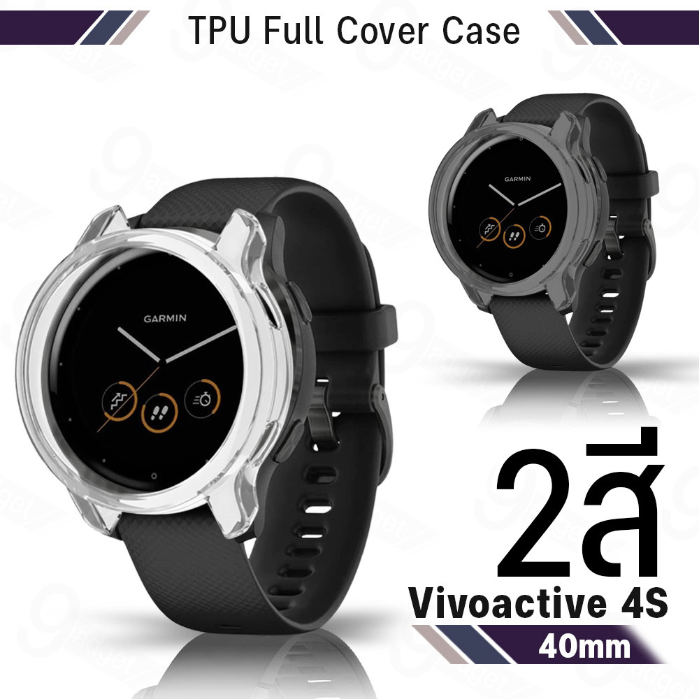 9Gadget - เคสใส Garmin Vivoactive 4S 40มม เคสกันรอย เคส TPU กันกระแทก ฟิล์มกระจก สมาร์ทวอทช์ TPU Protective Case Cover
