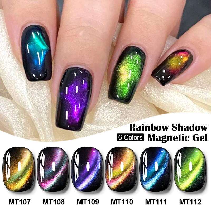MTSSII 7ml Rainbow Shadow Magnetic Gel Nail Art Soak Off UV Gel
