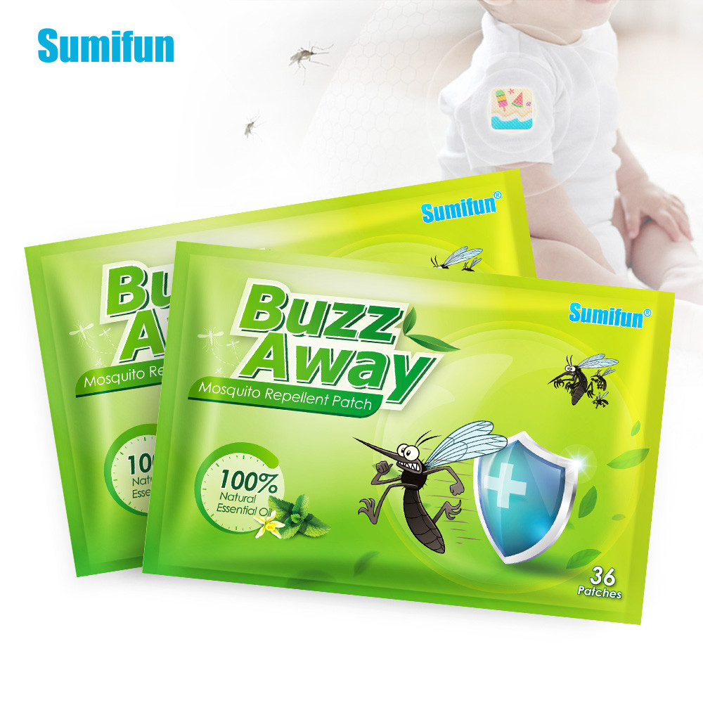 36 ชิ้นเด็ก Adul การ์ตูนสติกเกอร์ไล่ยุง 100% Mint Extract หยุดแมลง Bites Daily Care