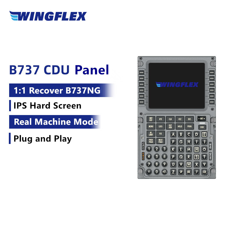 WINGFLEX B737 CDU / B777 CDU ควบคุมจอแสดงผลการบิน-เกรด Flight Simulator จําลองเที่ยวบินแผงควบคุมสําห