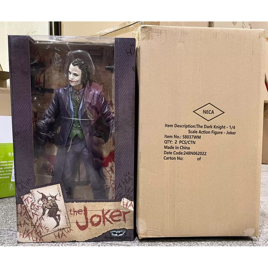 NECA Dark Knight Joker Joker Heath Ledger 60 ซม.ตุ๊กตา 1/4 รูปขายส่ง 4.6