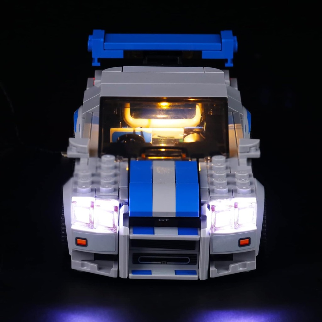 VONADO ชุดไฟ LED เข้ากันได้กับ Lego Fast and Furious Cars 76917, ไฟ DIY เข้ากันได้กับ Nissan Skyline