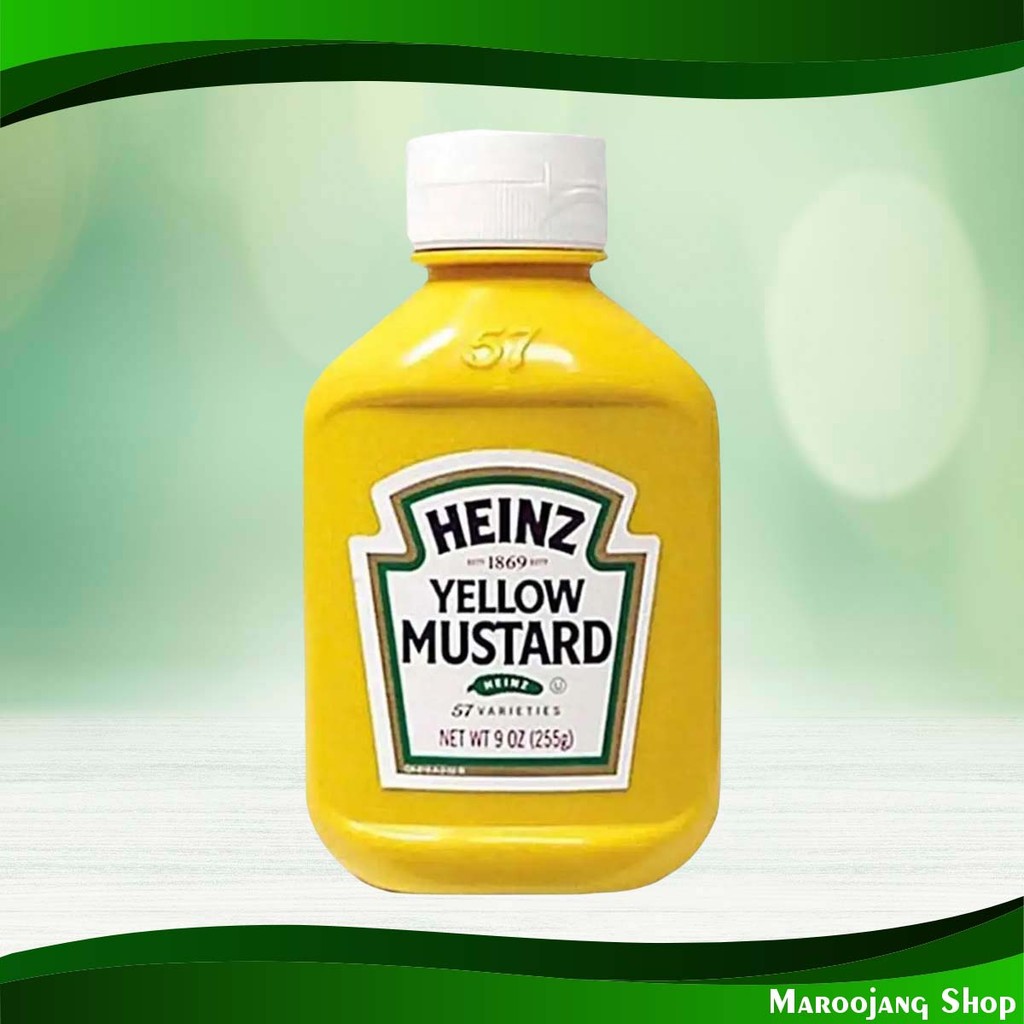 ซอสเยลโล่มัสตาร์ด ไฮนซ์ 255 กรัม Yellow Mustard Sauce Heinz