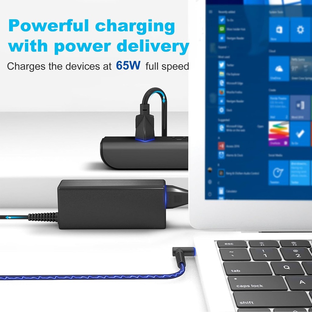65W 19.5V 3.33A แล็ปท็อปชาร์จใช้งานร่วมกับ HP Envy 13 15 17 X360 13m-bd 15m-ee 15-ed 15m-ES, HP ProB