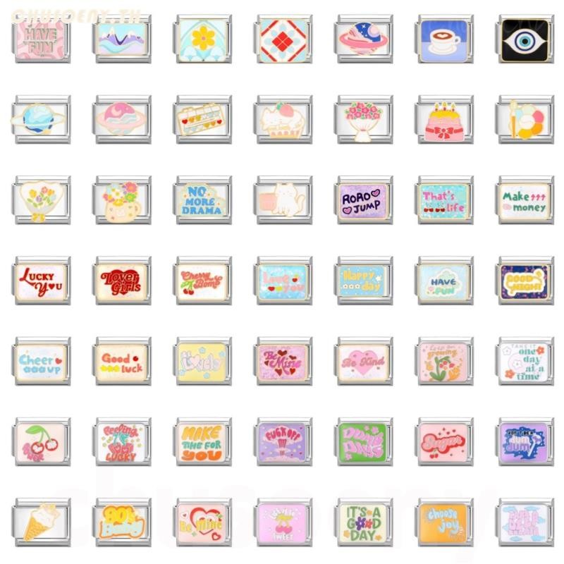 DIY ภาษาอิตาลี เสน่ห์ สร้อยข้อมือ ข้อต่อฟิตติ้ง 9 มม Diy สร ้ อยข ้ อมือคู ่ Diy แฟชั ่ นเครื ่ องประดับอุปกรณ ์ เสริม Retro บุคลิกภาพโมดูลสร ้ อยข ้ อมืออุปกรณ ์ เสริมของขวัญวันวาเลนไทน ์