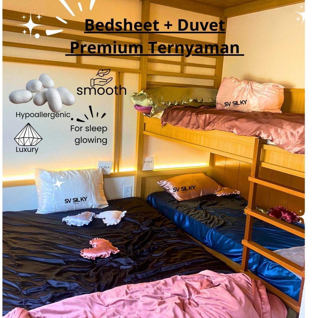 พรีเมี่ยม SATIN SILK VIVIP BED SHEETS LIMITED EDITION SV SILK ROYAL PRINCESS SATIN BED SHEETS 100%SI