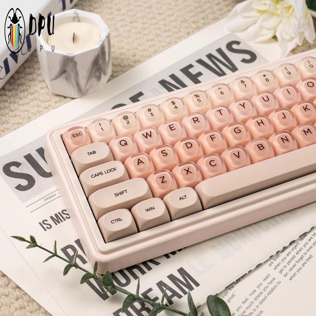 Moa Profile PBT Doubleshot Jelly Keycap Set - โปร่งใสสําหรับคีย์บอร์ดเชิงกล MX