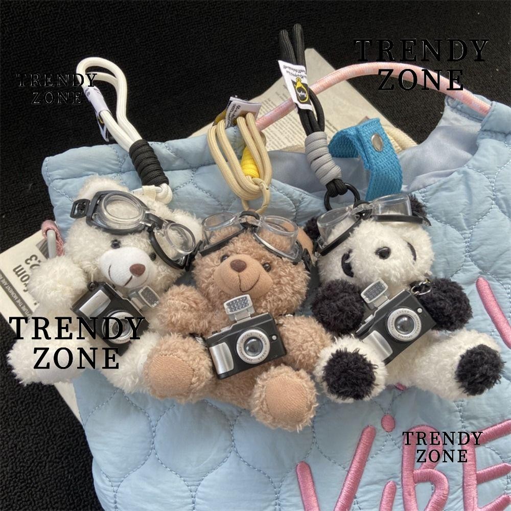 จี้ตุ๊กตาหมี YZONE เทรนด์ใหม่ พร้อมพวงกุญแจตุ๊กตาแพนด้า และแว่นกันแดดกล้องสร้างสรรค์