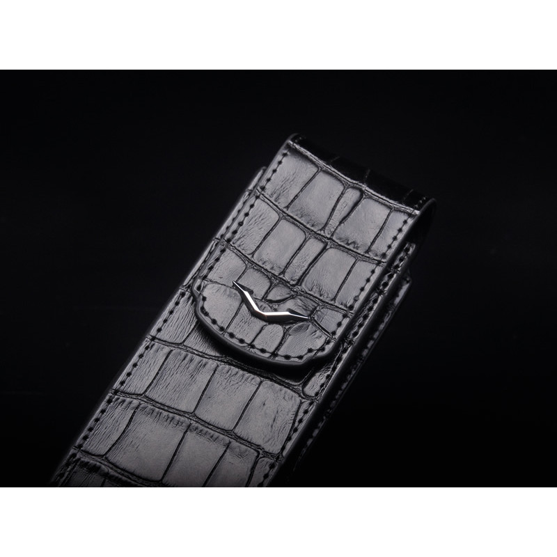 VERTU Signature Mobile Phone Leather Case Signature Version Watu Phone Case หนังจระเข้