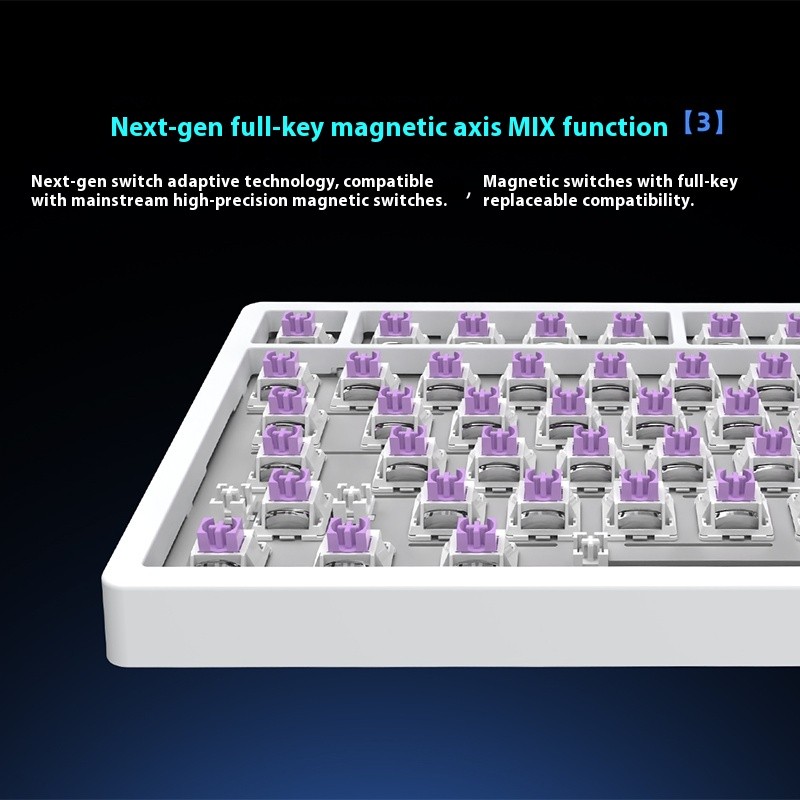 MARS75 PRO สวิทช์แม่เหล็กคีย์บอร์ดเกมสาย 0.001 มม.RT 480 Mhz MCU 8KHz Polling Rate Hot Swappable SOCD DKS RGB สําหรับ Esports เกม - รูปที่ 2