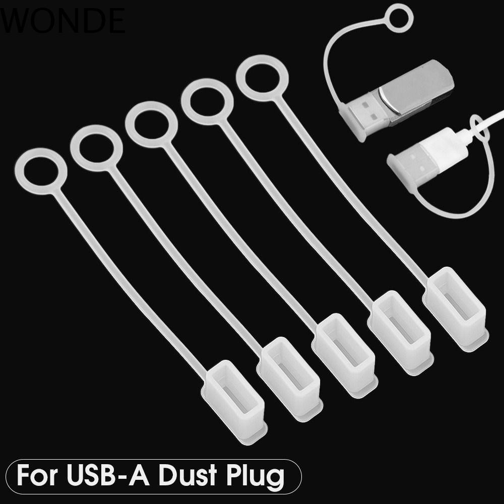WONDE Charger Protector Cap Universal USB Charger Stopper 5 ชิ้น Anti-Lost ซิลิโคน USB Flash Disk USB ฝาครอบกันฝุ่น