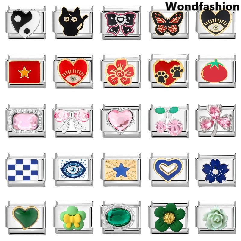 สร้อยข้อมือสแตนเลส 9 มม. charm fit สไตล์เรโทร เสริมบุคลิกภาพ