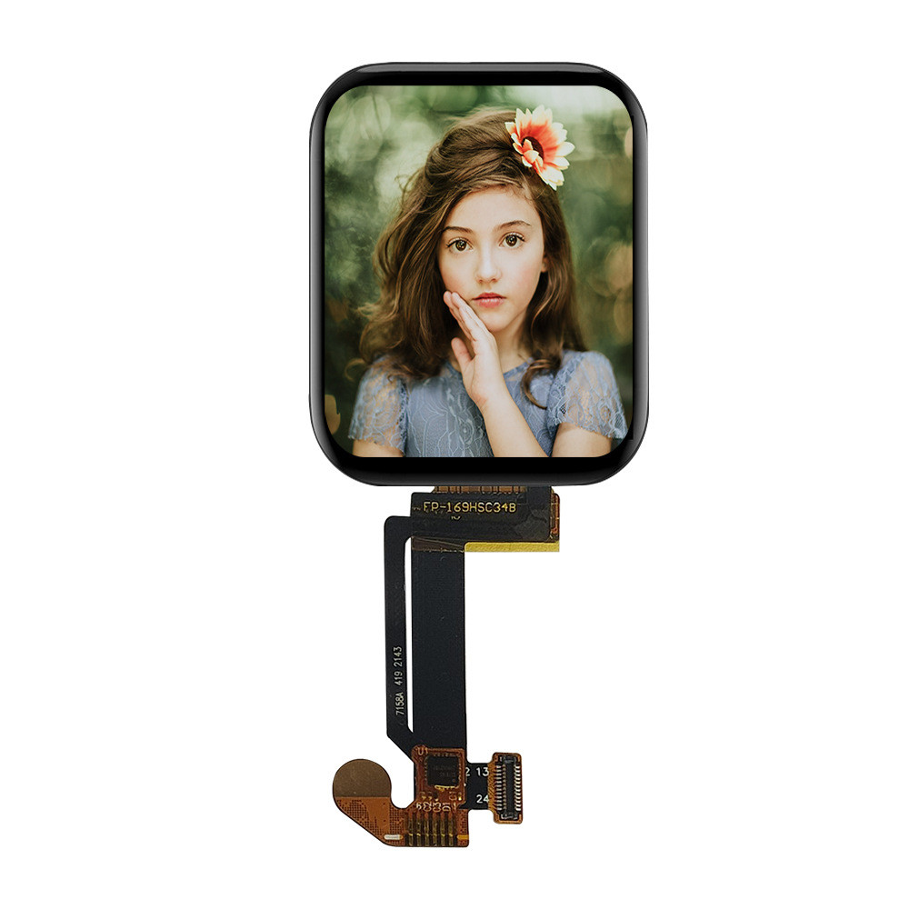 1.69 เน้นสี่เหลี่ยมผืนผ้า TFT Touch Display Screen 240x280 สีอุปกรณ์สวมใส่ TFT Display Assembly 26pi