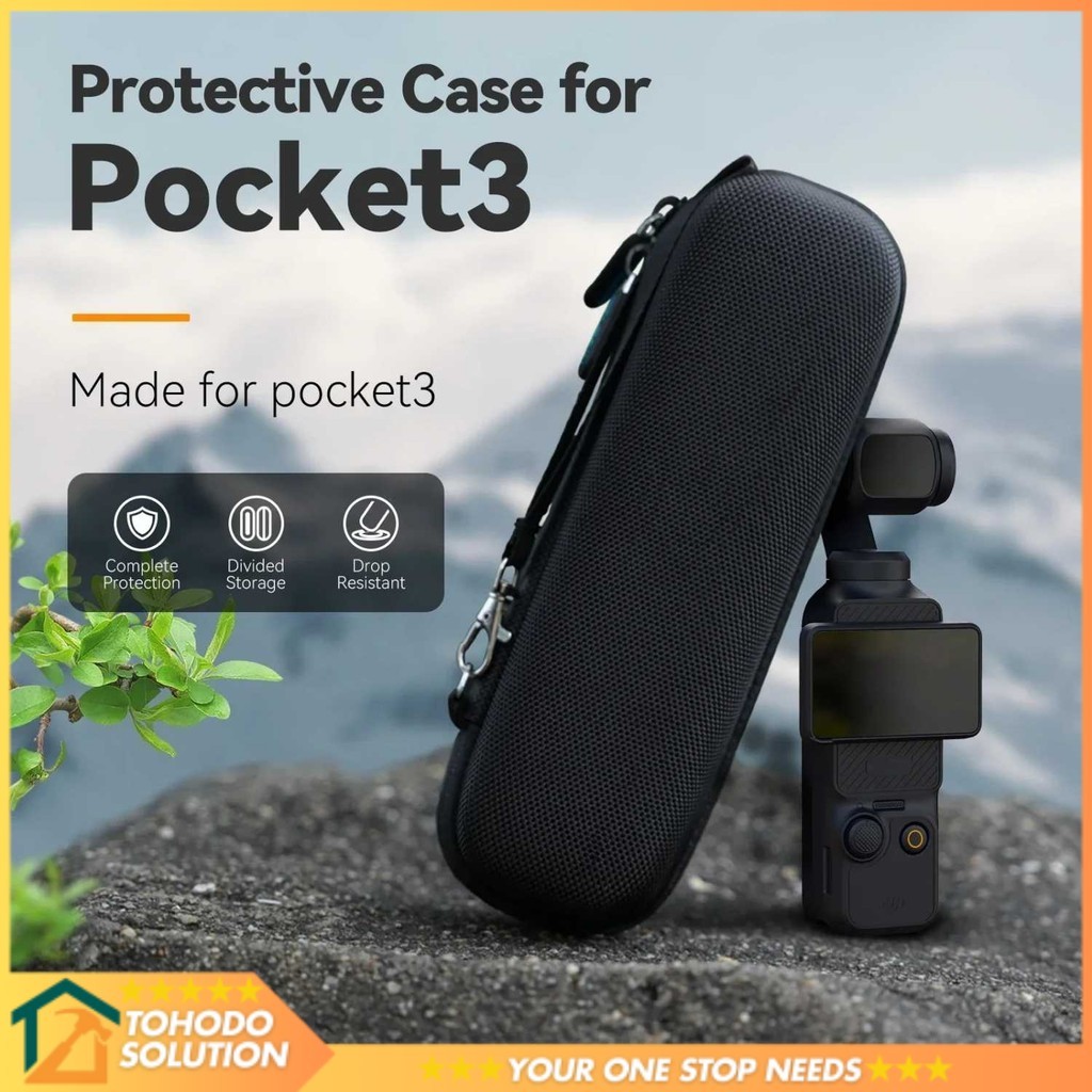 TELESIN DJI Pocket 3 Portable Camera Hard Shell Storage Bag - S6-PRC-02-DJ