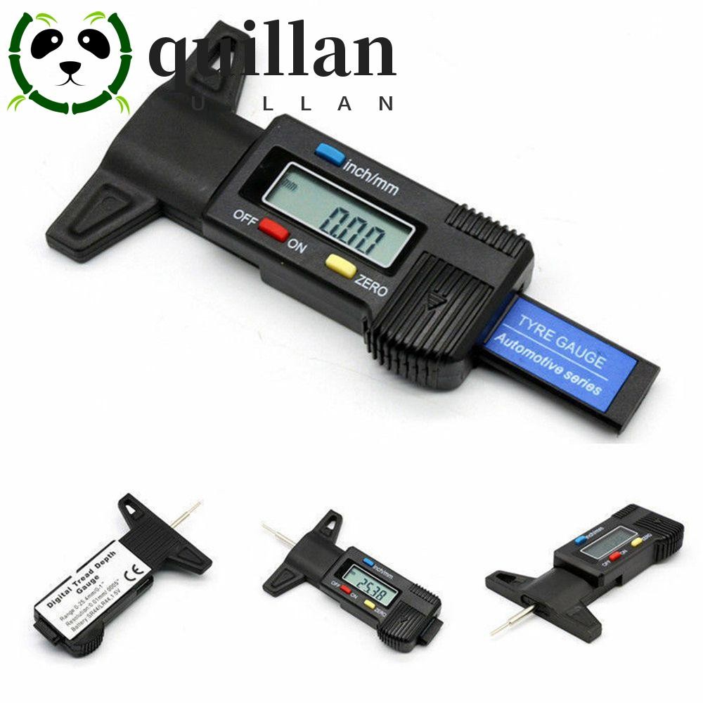 QUILLAN ความหนาเครื่องวัด 0-24.5 มม.ปลอดภัยความแม่นยําสูง Caliper รถ Tyre Meter เครื่องมือวัดยาง Tread Gauges Digital Monitoring ระบบยางอ่านความลึกวัด