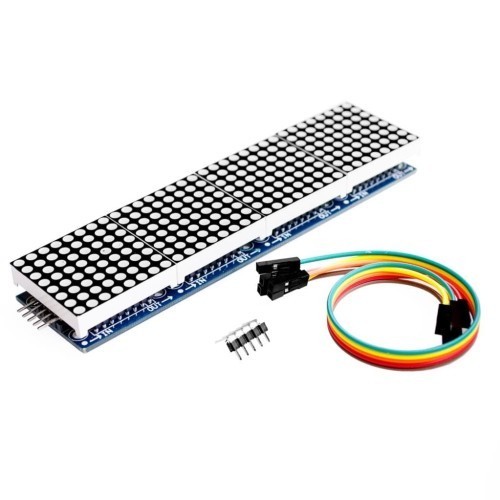 MAX7219 Dot led Matrix โมดูลจอแสดงผล LED ควบคุม Microcontroller 4In1