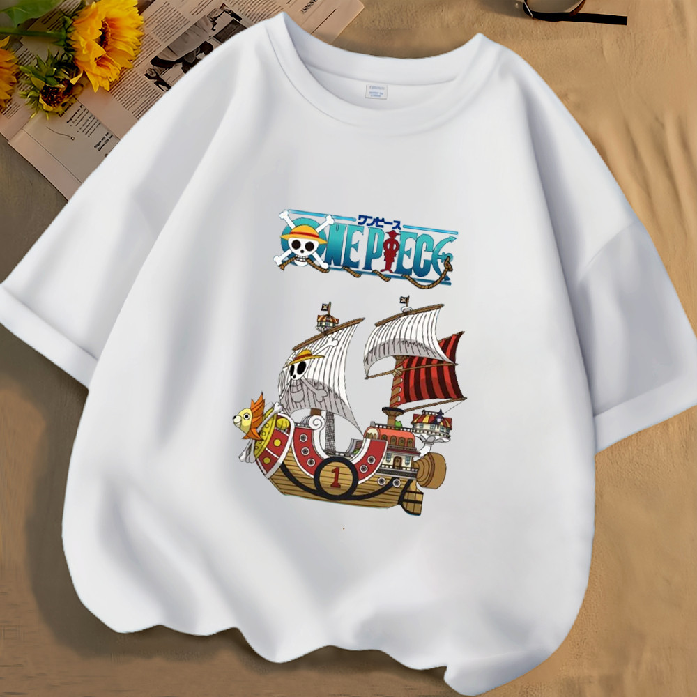 TinyJoy ของเด็ก เสื้อเด็ก เสื้อคอกลม แขนสั้น cotton ใส่สบาย เด็ก 2-9 ขวบ สไตล์เกาหลี 'OnePiece Ship'