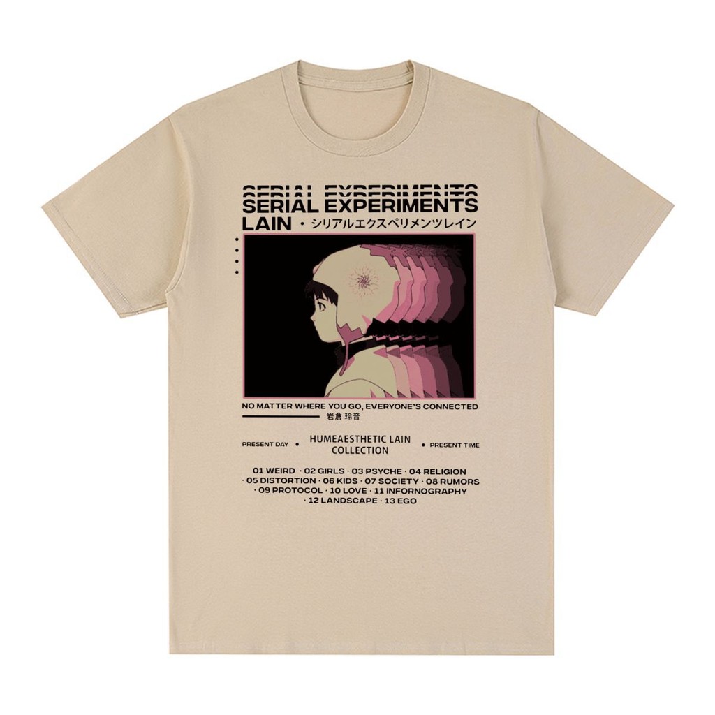 COD Serial Experiments Lain เสื้อยืดวินเทจ Anime Graphic Manga UC0H